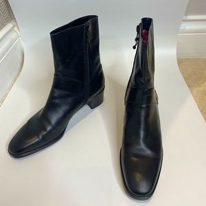Salvatore Ferragamo black leather boots new